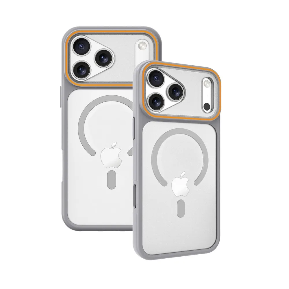 Funda de teléfono mate magnética translúcida para iPhone 17 Air 17 16 15 14 13 11 12 Pro Max cargador inalámbrico para cubierta híbrida Magsafe - imagen 3