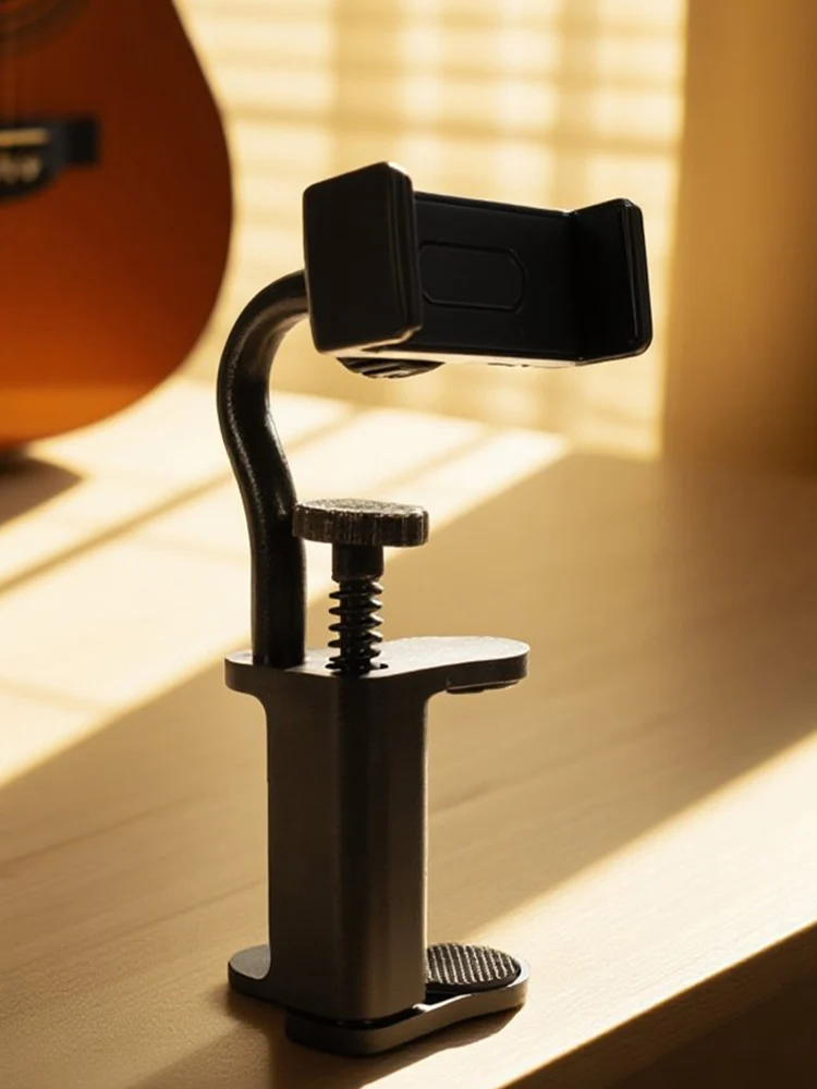 Soporte ajustable para teléfono, soporte para guitarra manos libres, abrazadera multiusos para cámara de guitarra, soporte para micrófonos/smartphones - imagen 5