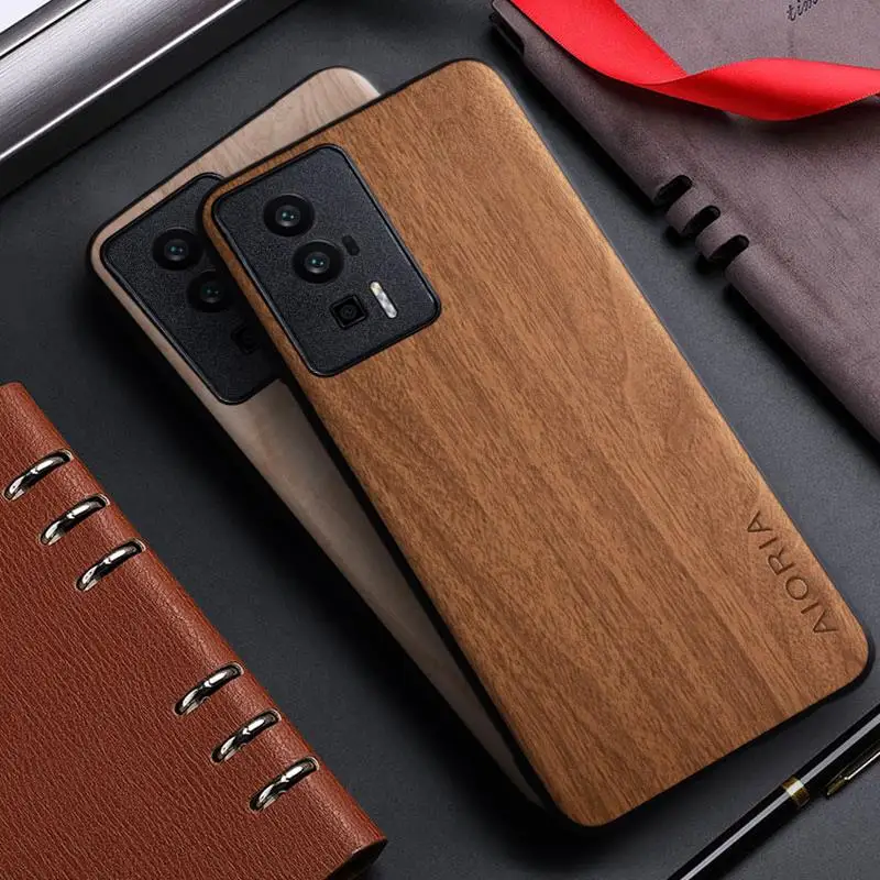 Funda para Xiaomi Poco F5 M3 M4 M5 M5S X3 X4 X5 Pro GT NFC funda de cuero con patrón de madera de bambú para xiaomi f5 pro c40 funda capa