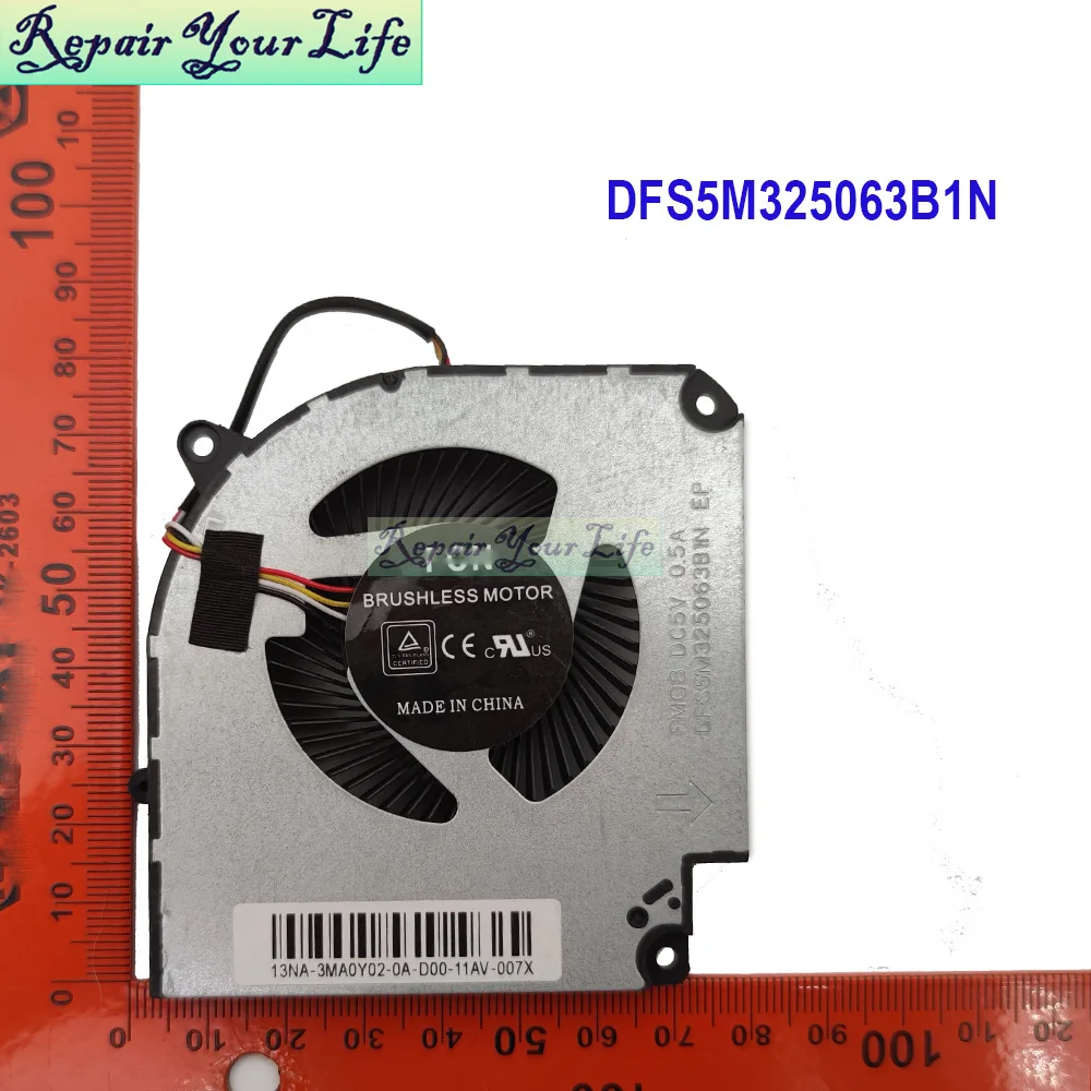 Ventilador enfriador de portátil CPU GPU para Aorus 7 SA RP47 5 KB SB MB RC45 5KB 5MB 5SB ventilador de refrigeración para portátil para juegos FLHF FMQ8 13NA-3MA0Y02-0A - imagen 3