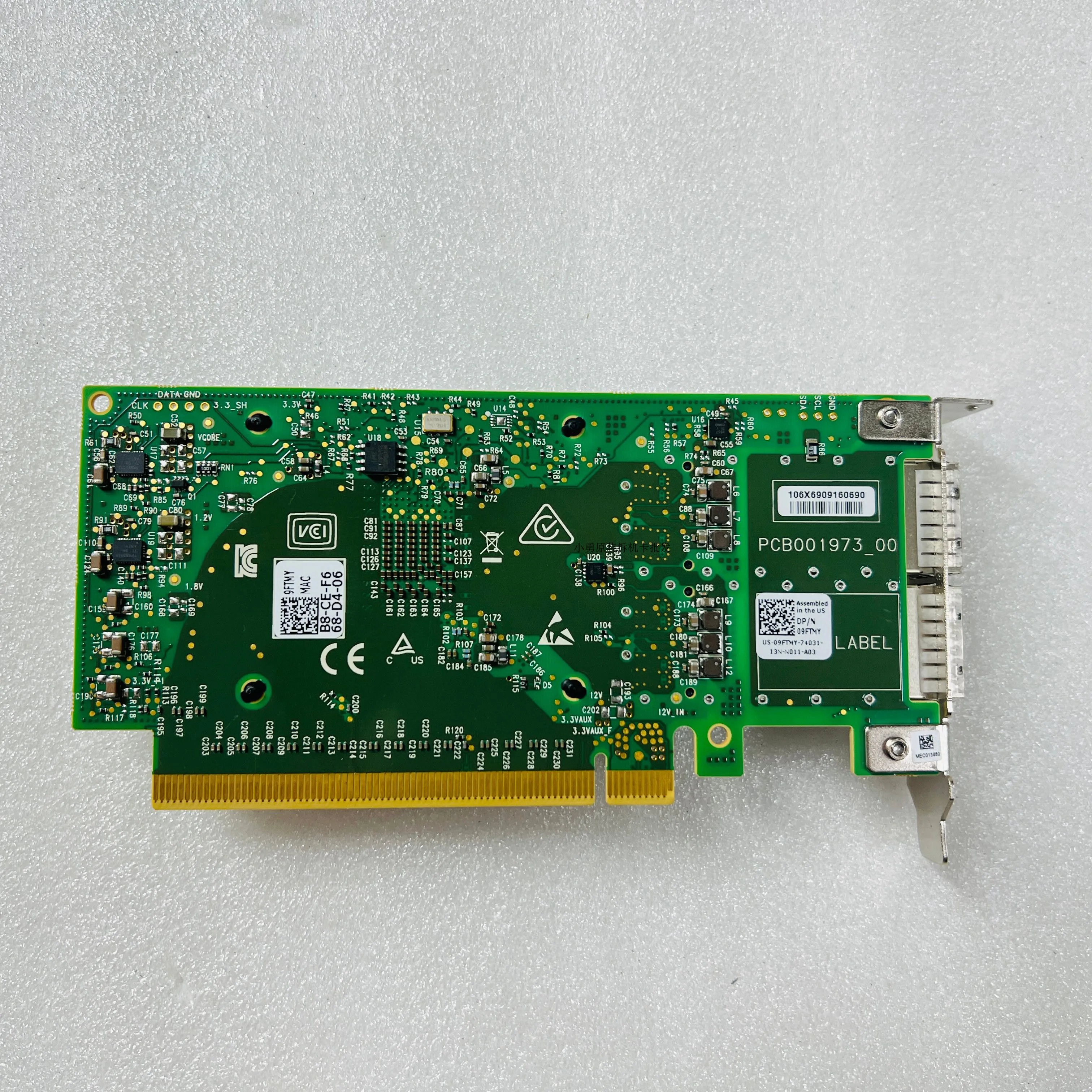 Para Mellanox ConnectX-5 MCX516A 09FTMY 100G Tarjeta de red de fibra óptica Gigabit de doble puerto - imagen 4