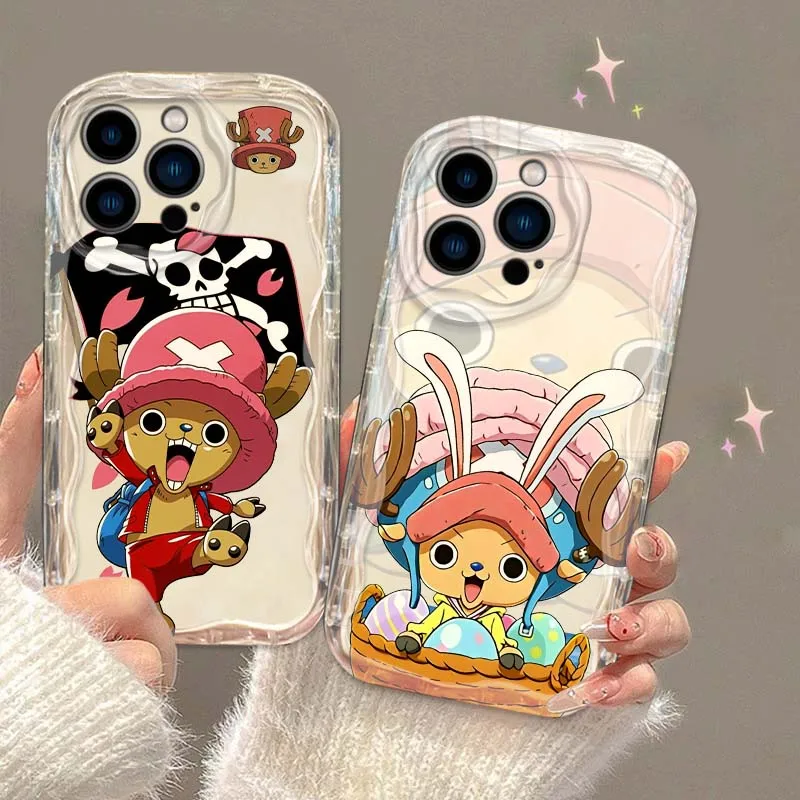 Funda Tony Chopper para iPhone XR 16 15 14 13 12 11 Pro Plus Max Mini Wave Oil funda de teléfono