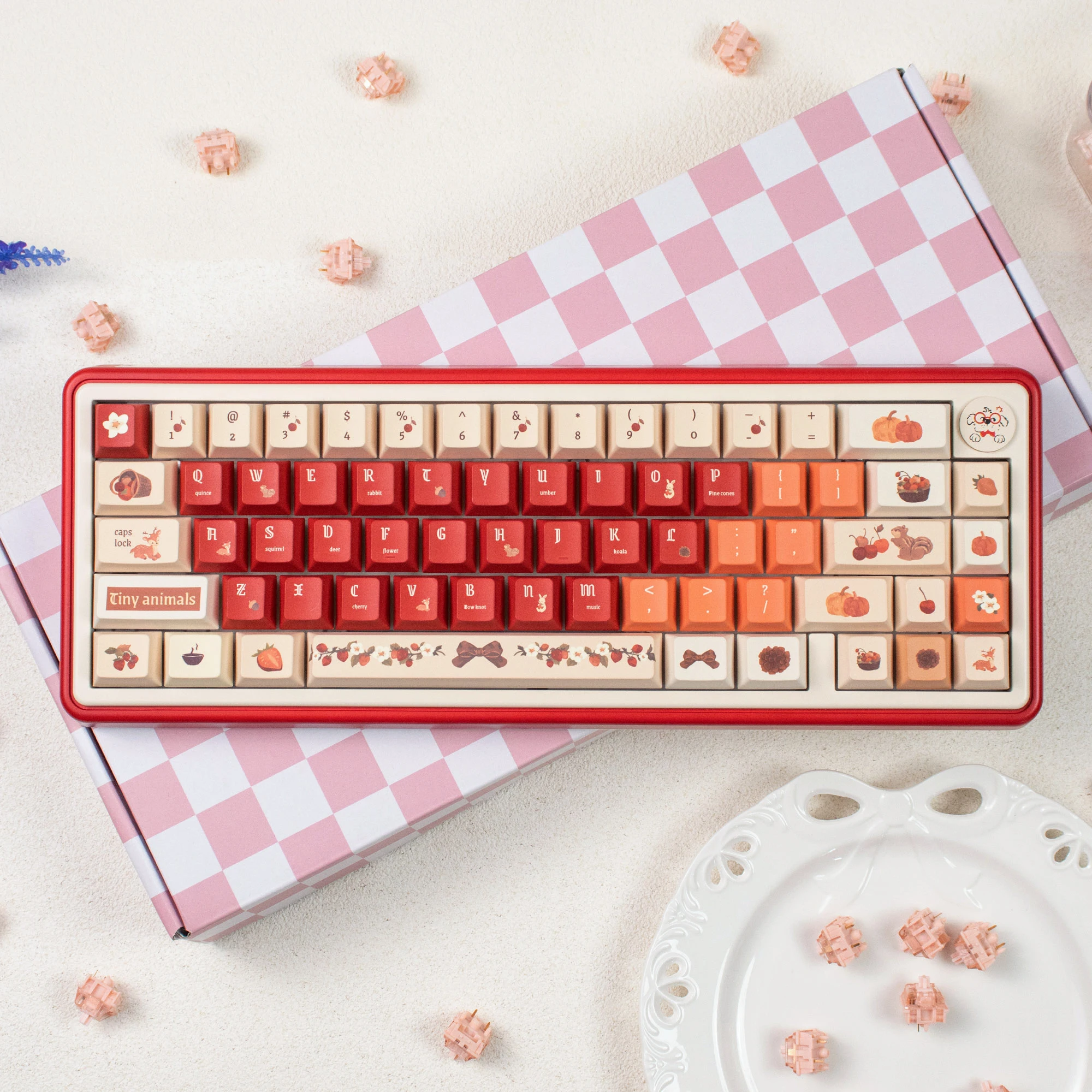 Kit de teclado mecánico UR65, modo Tri RGB QMK a través de Barebone, bonito teclado de regalo, Teclado mecánico DIY - imagen 5