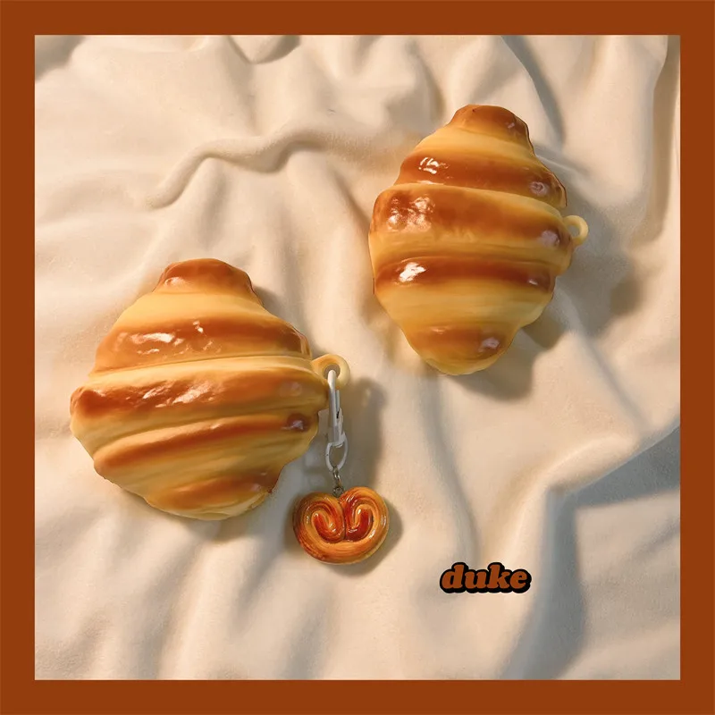 Para SoundPeats Air4 Pro funda bonita colgante de pan Charm SoundPeats Air4 Pro funda suave de silicona cubierta protectora de carcasa a prueba de golpes