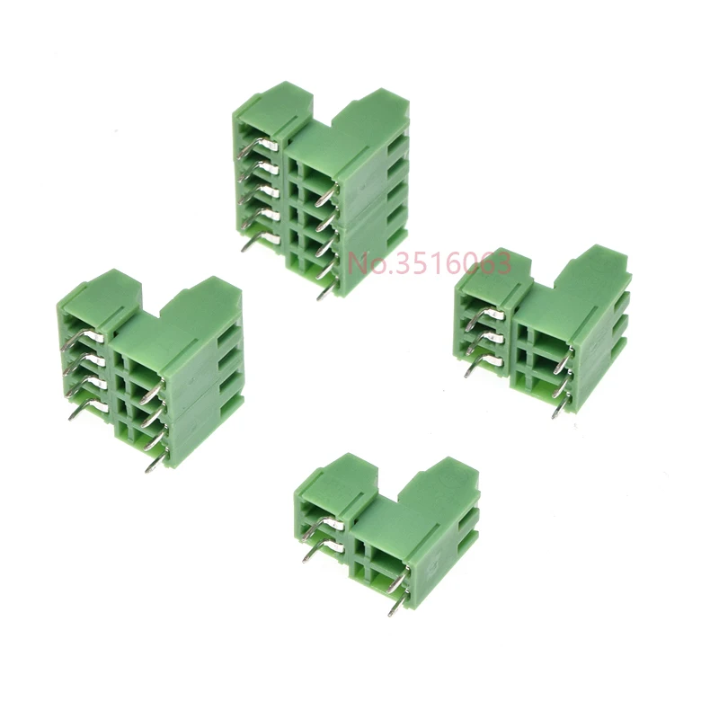 Bloques de terminales de tornillo universales, 5 piezas, KF128A 3,81, 2p, 3p, 4p, 5p, Pcb, KF128HL, DG381A, 3,81mm, 2x2, 2x3, 2x4, 2x5 - imagen 2