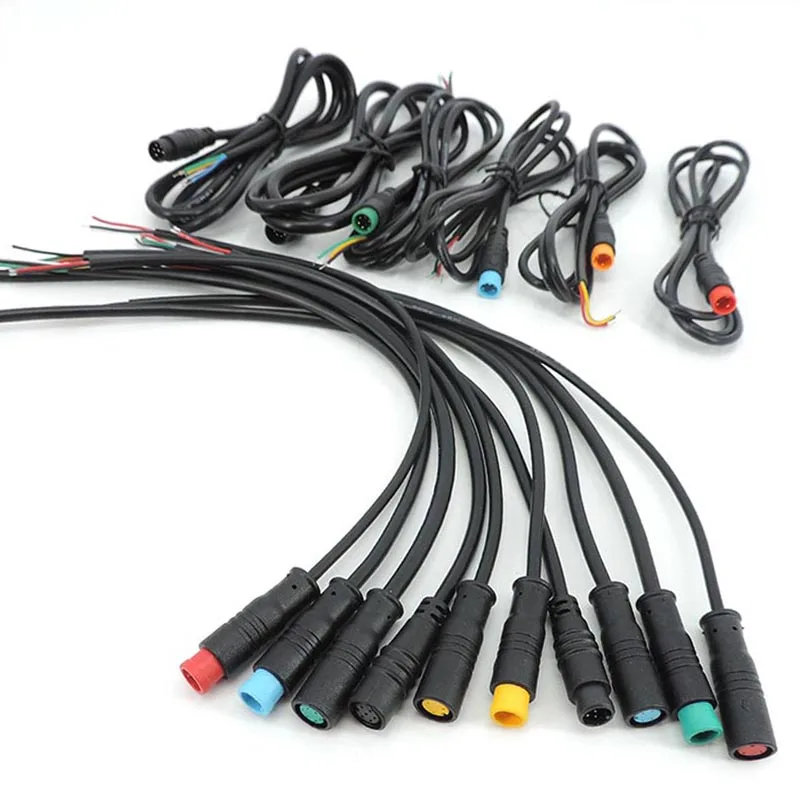 M8 E-bike Line 2 3 4 5 6 8 pines bicicleta eléctrica enchufe de junta impermeable conector macho hembra Cable de extensión del Sensor de velocidad de señal - imagen 3