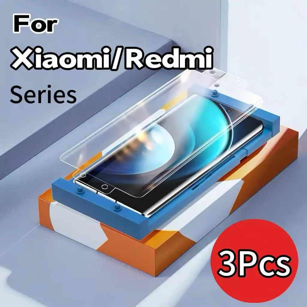 3 uds para Xiaomi MI 15 14 13 12 Pro Ultra Mi14 Mi13 Redmi Note 13 14 Plus + Protector de pantalla con Kit en lugar de vidrio templado