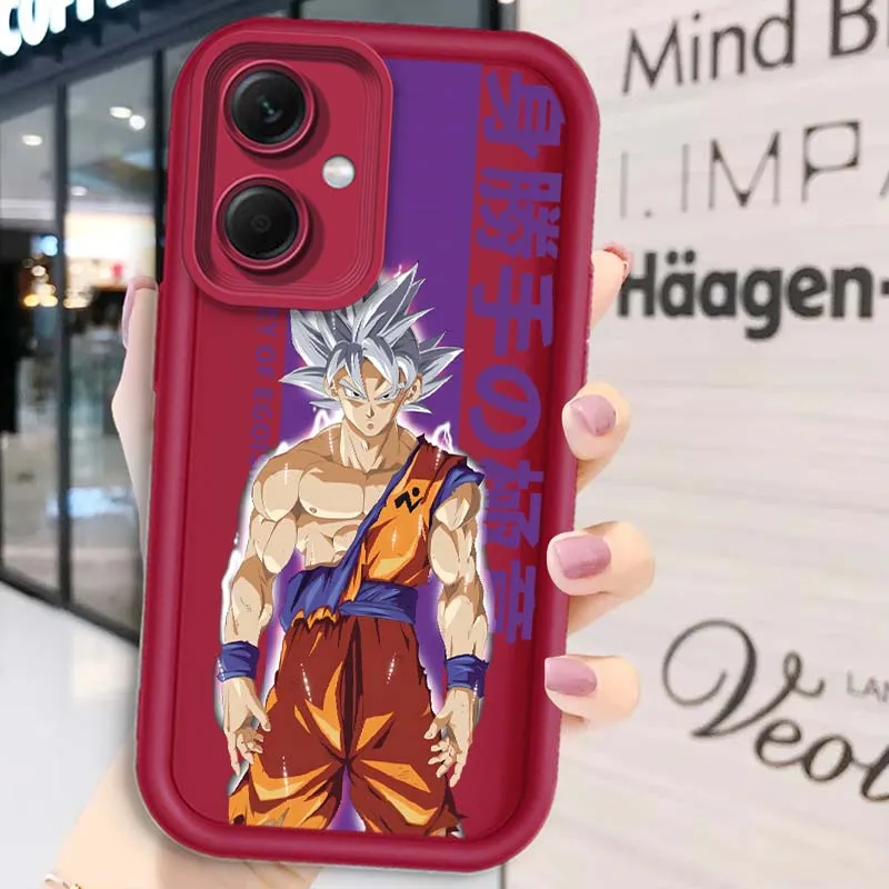 D-Dragon Ball Goku cubierta artística para Redmi Note 14 13 12 11 13R 12R 12T 11T Pro Plus caja de teléfono con escalera ocular - imagen 5