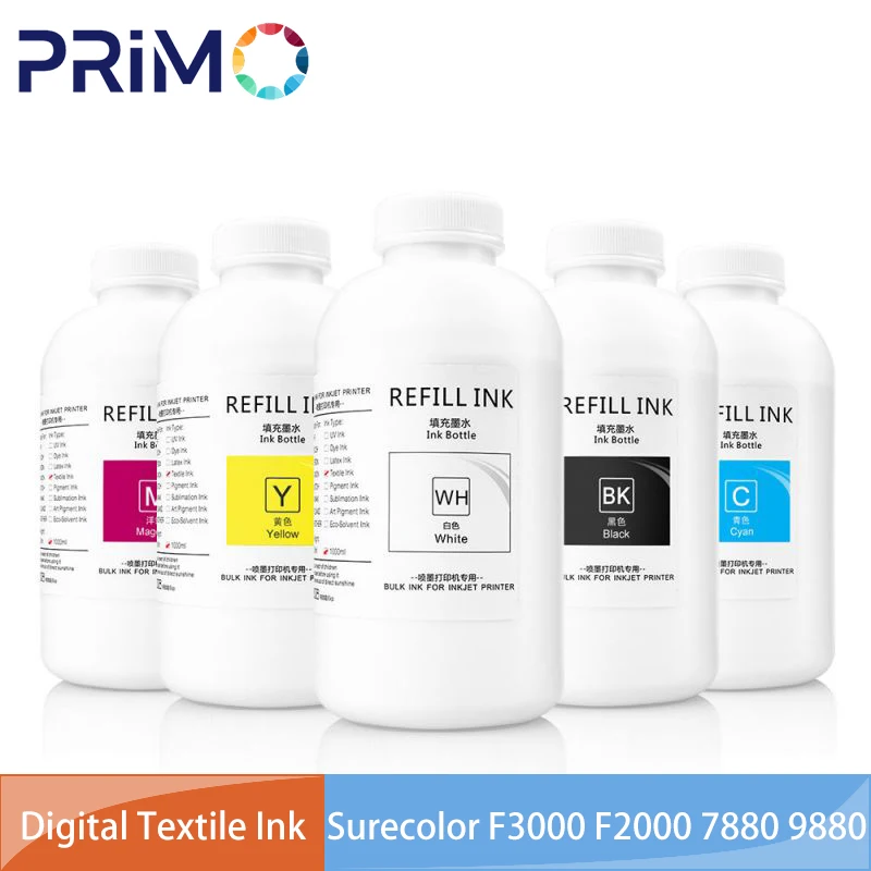 Tinta DTG para ropa textil de 1000ml, para Epson F2000, F2100, 7880, 9880, DX5, DX6, DX7, TX800, 1390, L800, L805, L1800, R1900, R3000, 9600, 4800