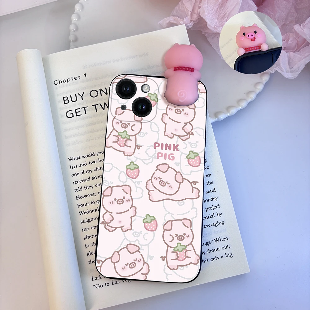 Funda divertida de cerdo de muñeca artística para Realme Note 60 60X 50 C73 C75 C75X C61 C63 C65S C65 C67 C55 C53 C51 C35 C21Y C21 C12 12 Pro Plus 12X