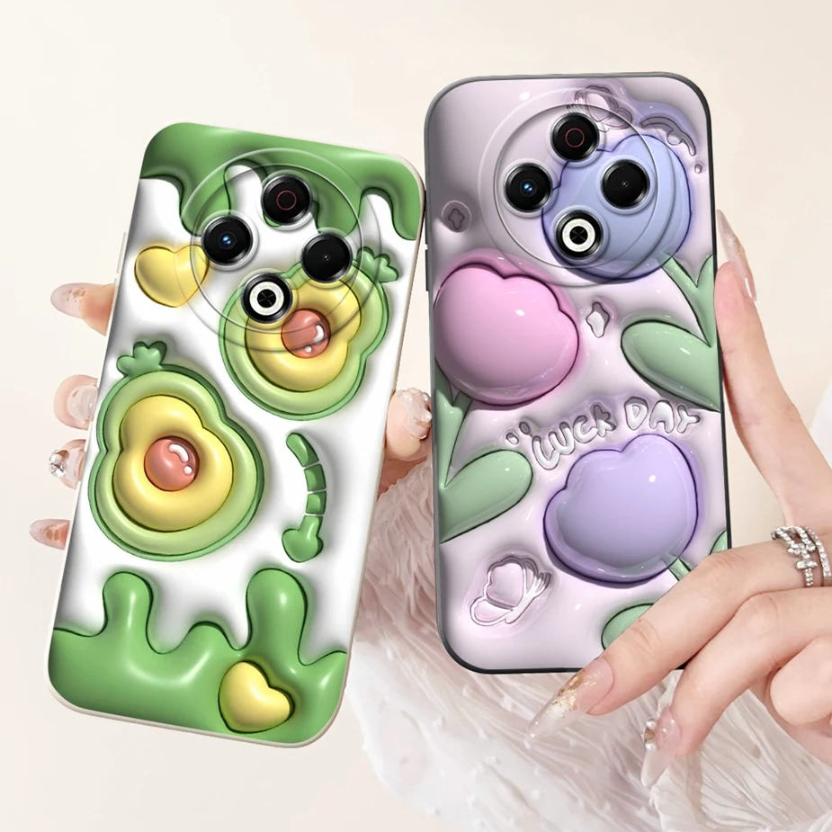 Para Tecno Spark 30 4G funda Spark30 Pro KL7 Linda funda de dibujos animados divertida funda de teléfono mate para Tecno Spark 30C Spark 30 Pro carcasa suave - imagen 3