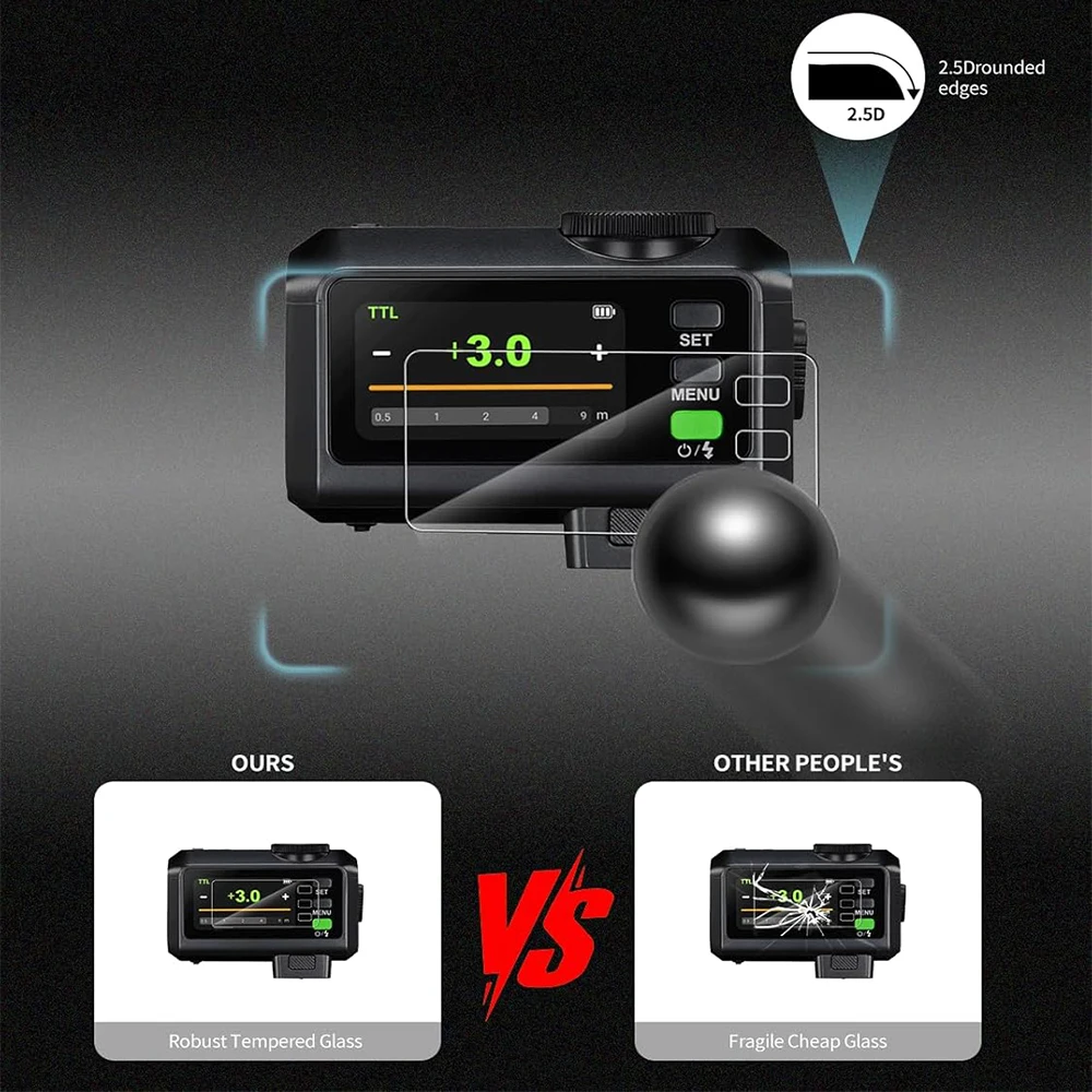 2-3 uds 9H HD vidrio templado para Godox iT30 Pro en GodoxiT30Pro iT30Pro cámara Flash 2,8 "película protectora de pantalla táctil - imagen 4