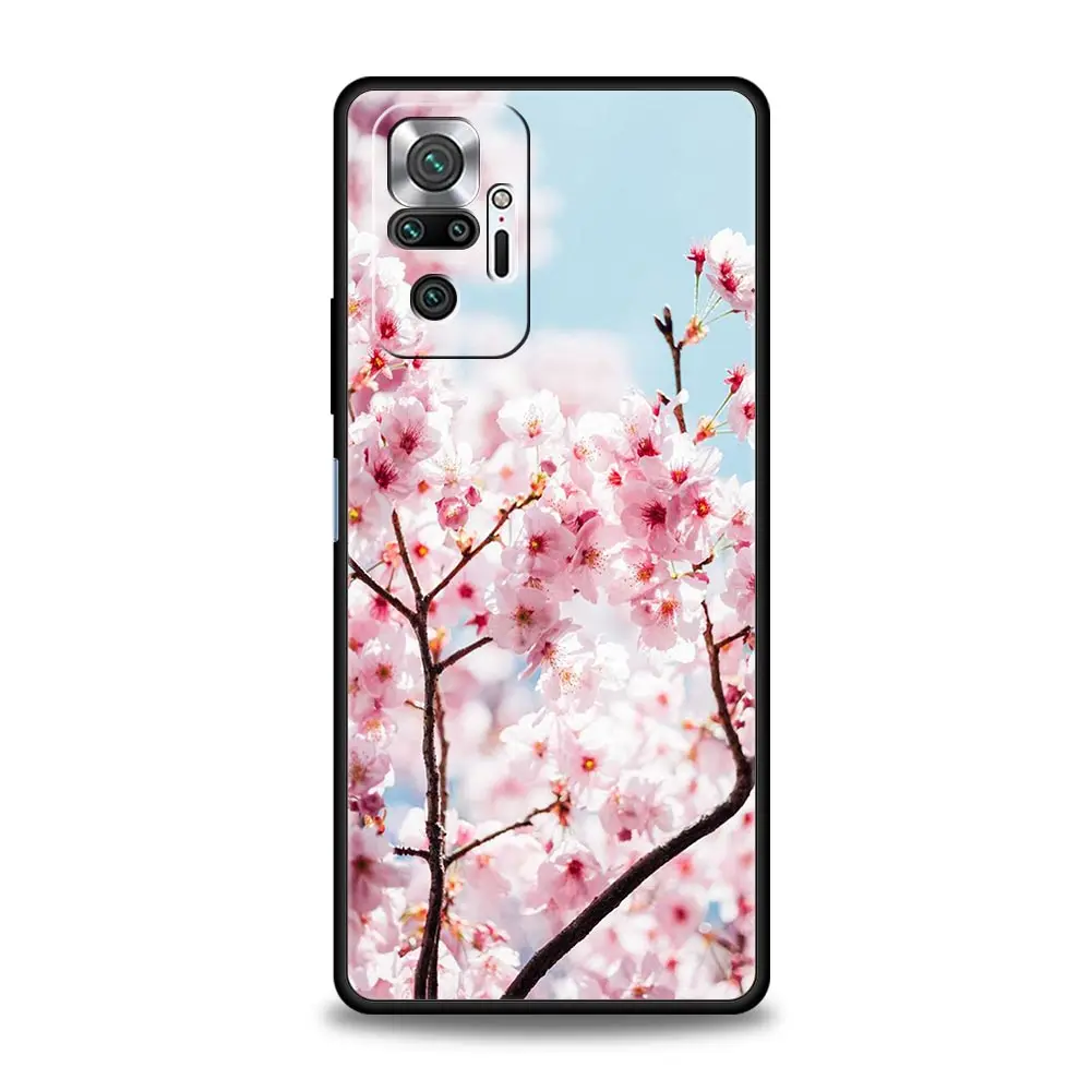 Funda de teléfono para Xiaomi Redmi Note 13, 12, 5G, 9S, 9, 8, 10, 11 Pro, 9T, 13C, 12C, 10C, 9C, 9A, 7 Pro, funda de silicona suave, árbol de flor de cerezo - imagen 5
