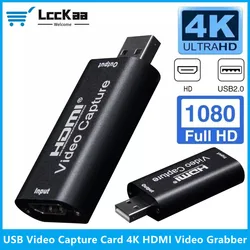 Tarjeta de Captura 4K LccKaa USB 2.0 HDMI-Grabadora PS4 y Videocámara