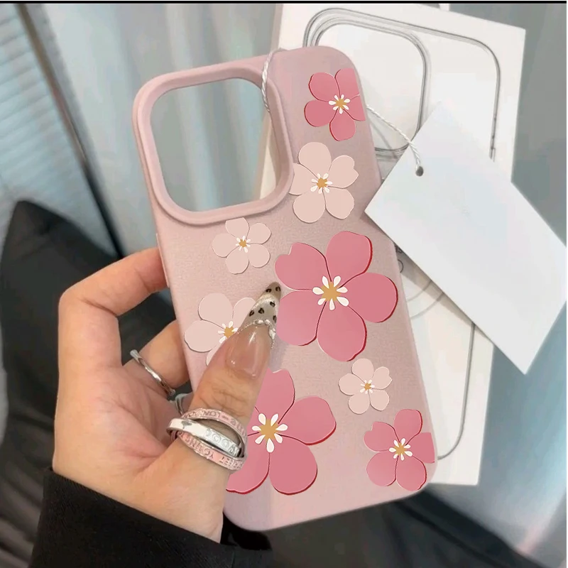 Hermosa funda con patrón de lichi de flor grande Diagonal para OPPO A38 A18 A17 A16 A15 A57 A58 A78 A79 A77 A76 A96 A52 A92 A53 A98 A78 - imagen 5
