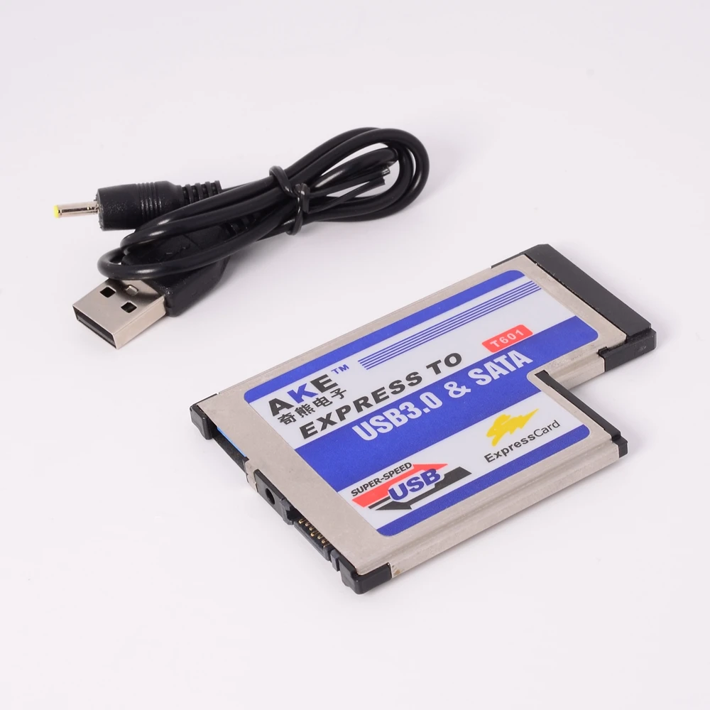 ExpressCard Notebook de 54 mm Express a USB3.0 + Tarjeta de expansión SATA en forma de T en forma de L - imagen 2