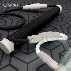 Cable Aviación Teclado WAYi USB-C RGB Degradado Luz Vertical