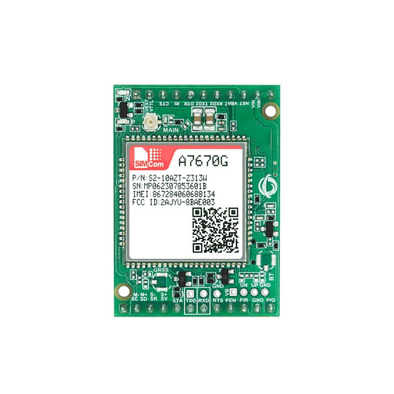 SIMCOM A7670G módulo Global de desarrollo Baord LTE Cat1 Core Board sin GPS, puerto de serie USB a TTL de 23 pines