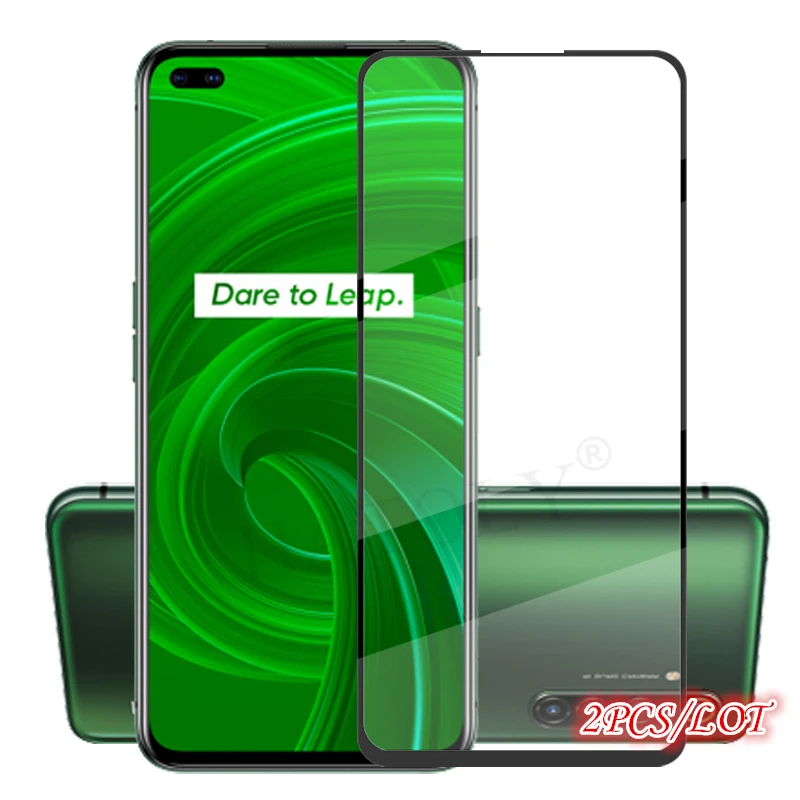 2 piezas vidrio en Realme X50 Pro vidrio templado para Oppo Realme X50 Pro Protector de pantalla cubierta completa vidrio Protector Realme X50 Pro