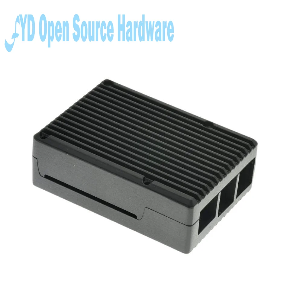 Carcasa de aluminio para Raspberry Pi 4B, carcasa de Metal con almohadilla térmica, disipador de calor, refrigeración pasiva
