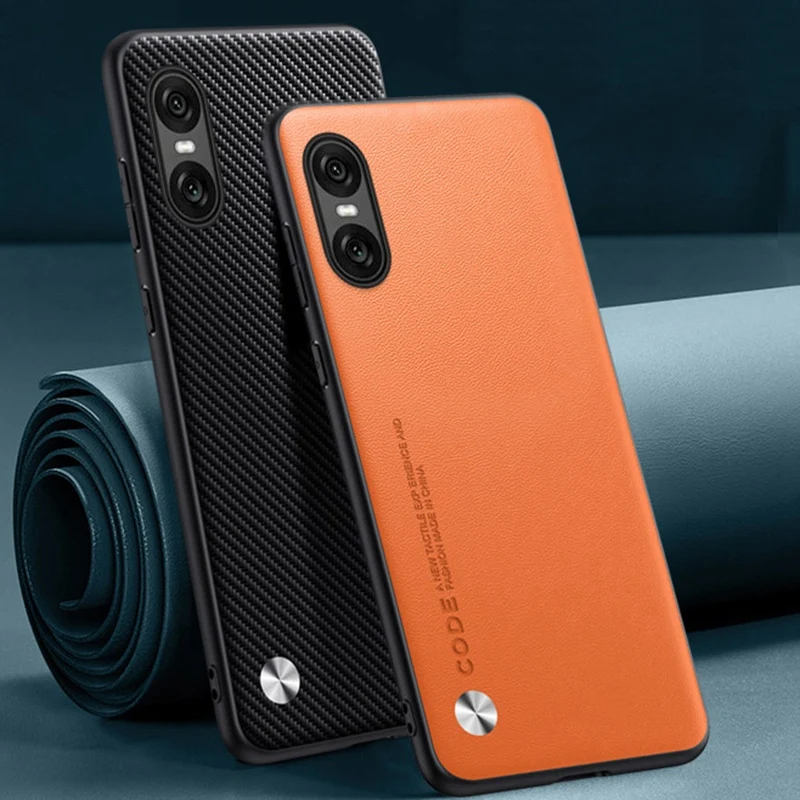 Funda de cuero PU de lujo para Sony Xperia 10 VI 10VI, funda trasera de silicona mate, funda protectora para teléfono para Sony Xperia 10 V 10 IV 5G - imagen 2