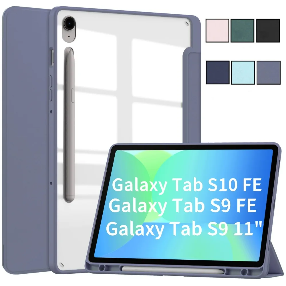 Para Samsung Galaxy Tab S10 FE 2025 SM-X520 X526B con estuche porta lápices para Galaxy Tab S10 FE / S9 FE funda para tableta de 10,9 pulgadas