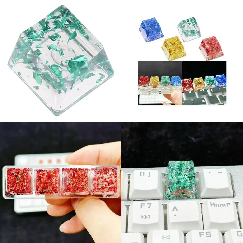 Tapa tecla resina C90F, tapa tecla OEM translúcida para teclados mecánicos juegos