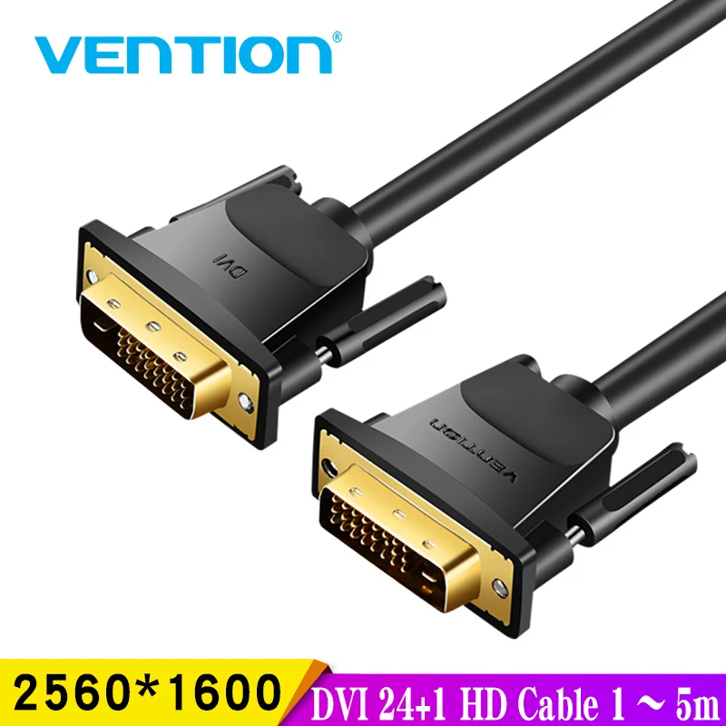 Vention-Cable DVI D24 + 1, Cable DVI a DVI macho a macho, Cable de vídeo de 3m/1m/2m 5m para ordenador, proyector, portátil, Monitor de TV