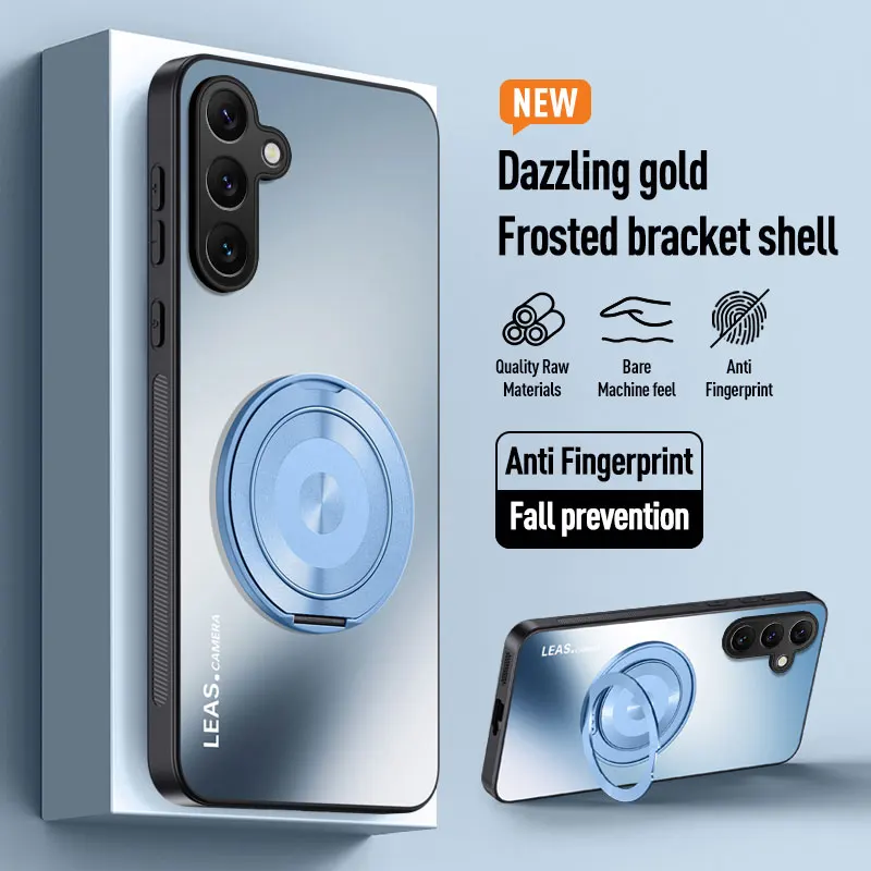 Para Samsung A05 A06 A14 A15 A16 A35 A36 A56 A24 A34 A54 A25 A35 A55 A17 soporte de anillo magnético funda trasera para teléfono anillo protege la cubierta