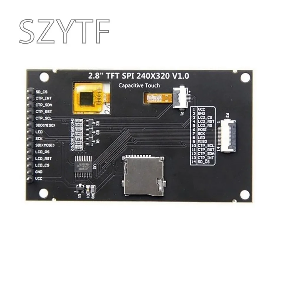Pantalla de visualización del módulo LCD TFT serie SPI de 2,8 pulgadas 240 × 320 con controlador de panel táctil IC ILI9341V - imagen 4