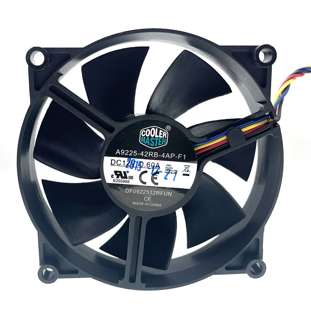 A9225-42RB-4AP-F1 DF 0922512 RFUN CPU disipador de calor enfriador PWM ventilador de refrigeración, 92X92X25mm 92mm 90mm 12V 0.60A 3800RPM de alta velocidad - imagen 3