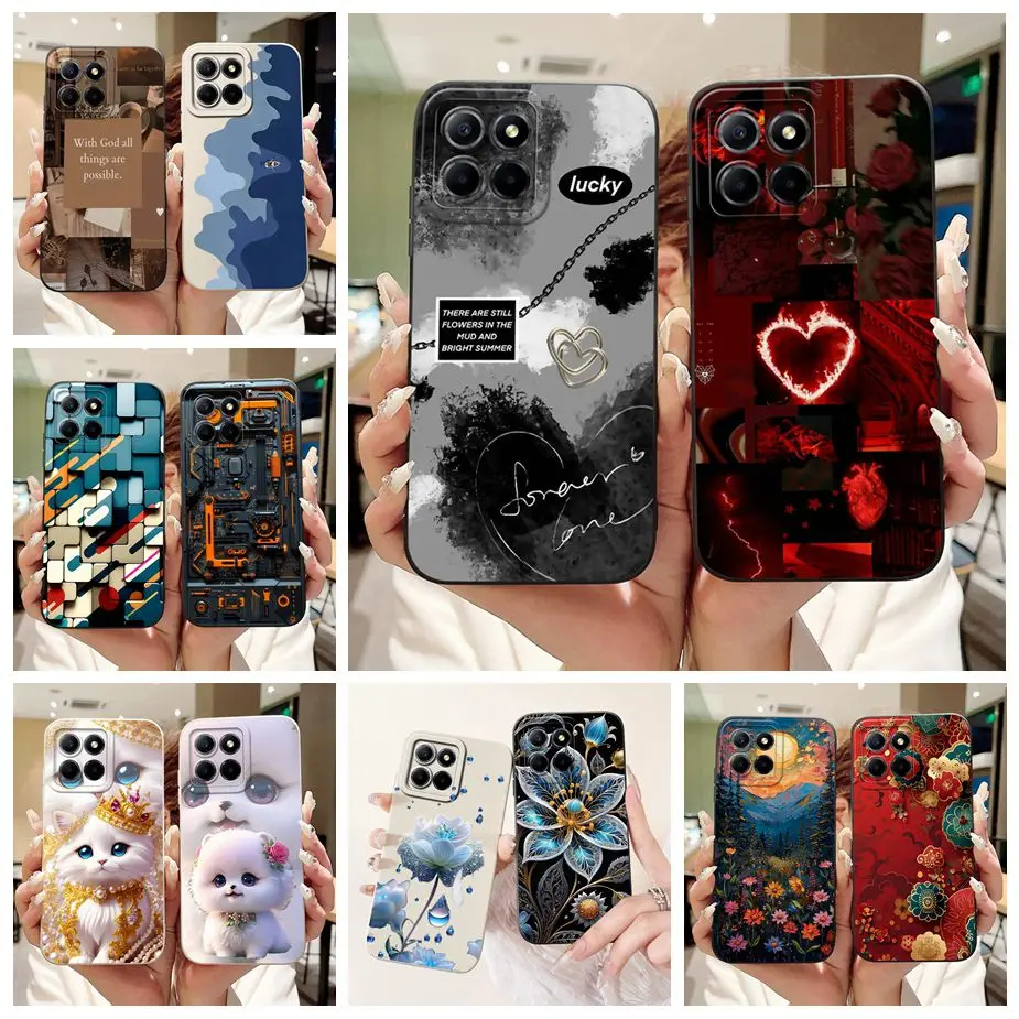 Para Honor X6 X6a X6b funda Honor 70 Lite funda de teléfono pintada de caramelo de lujo para Honor X6a X 6 b HonorX6 HonorX6a HonorX6b funda suave