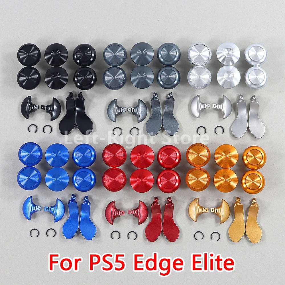 1 Juego de tapa basculante, tapa de Joystick 3D, cubierta de botón, Kit trasero de paleta de Metal, tapas de palo de pulgar con cabeza de seta para PS5 Edge Elite Gamepad - imagen 2