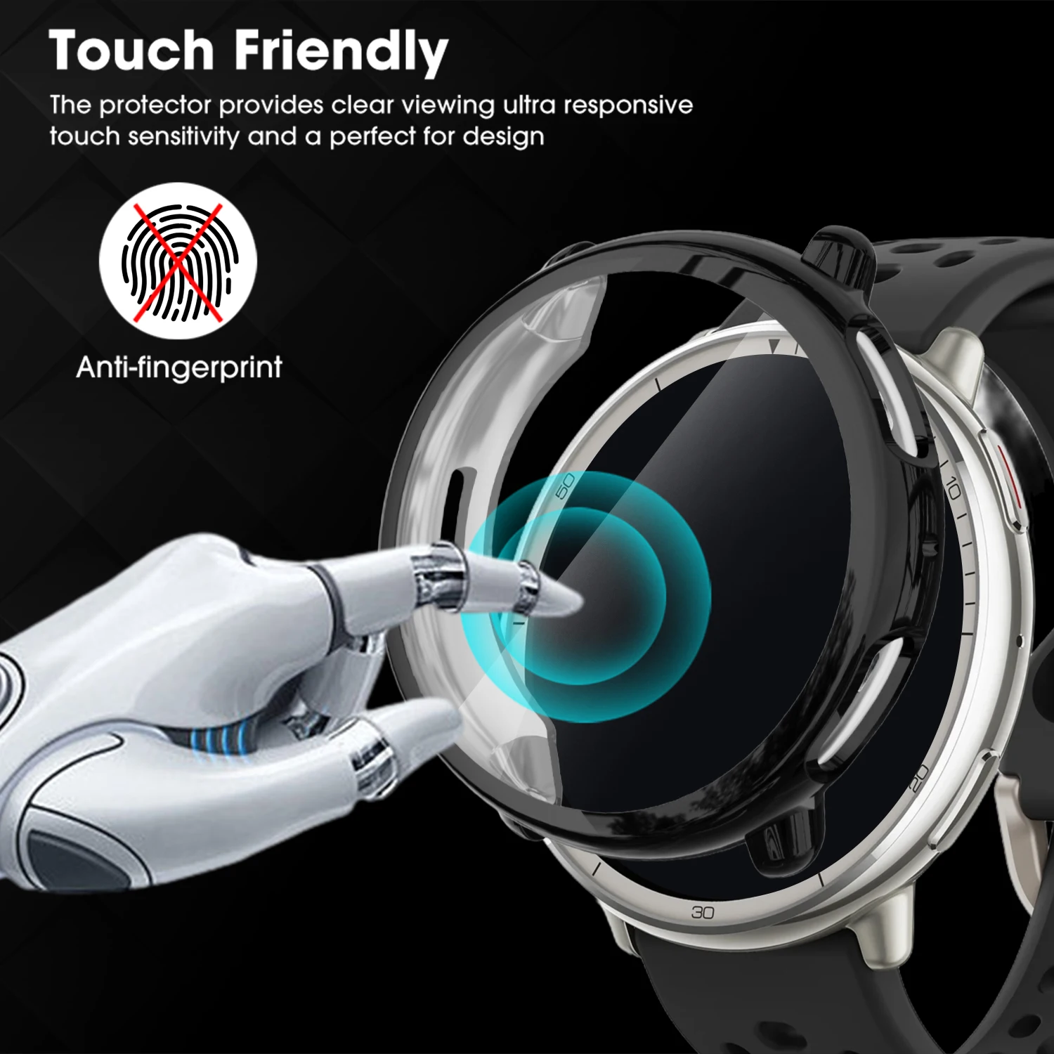 Funda protectora de pantalla para Amazfit Active 2, carcasa protectora completa de TPU suave para accesorios Active2 - imagen 4