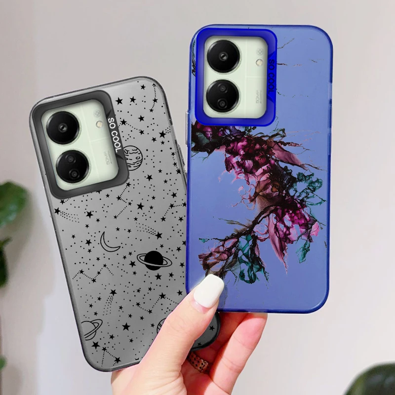Funda de teléfono con corazón de amor para Xiaomi Poco C65, carcasa mate suave de TPU a prueba de golpes, carcasa trasera dura de PC para Poco C65 PocoC65 - imagen 5