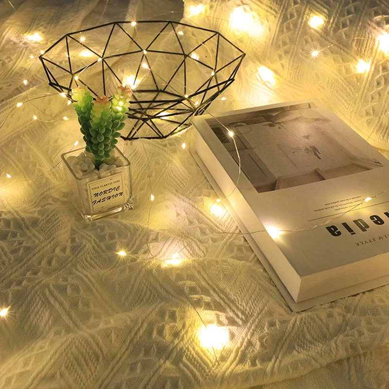 Caja de batería LED de 3 celdas, alambre de cobre, cadena de luces multifuncional para exteriores, hogar, Navidad, boda, fiesta, decoración de jardín, 3-20m - imagen 5