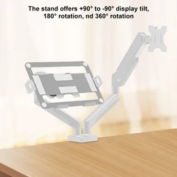 Soporte Monitor Dual Ajustable 13-32 pulgadas – Base Montaje Ojal