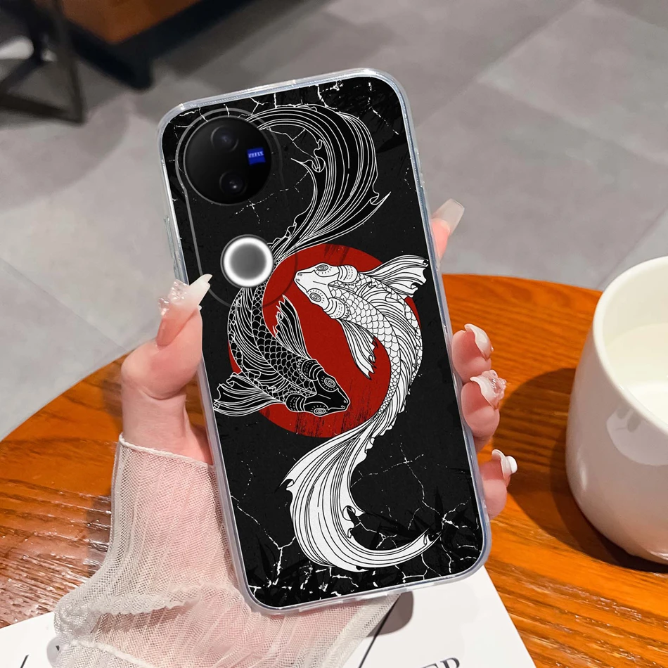 Funda transparente para Vivo V50 Lite Beauty Flowers, funda trasera suave de TPU para Vivo V 50, carcasa de teléfono ligera de silicona a prueba de golpes - imagen 5