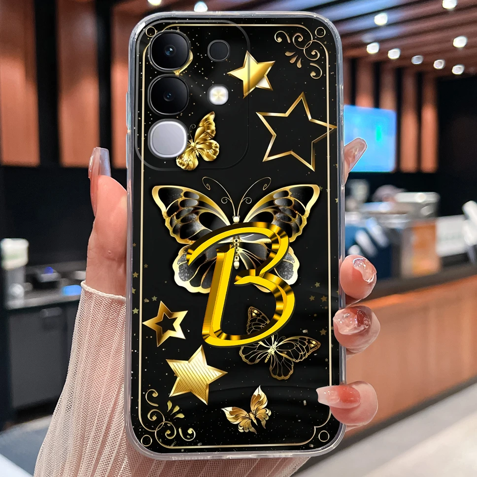 Para Vivo Y29 Y29S Y29T funda de teléfono letras de mariposa suave TPU funda protectora de silicona transparente para Vivo Y 29 parachoques ligero - imagen 5