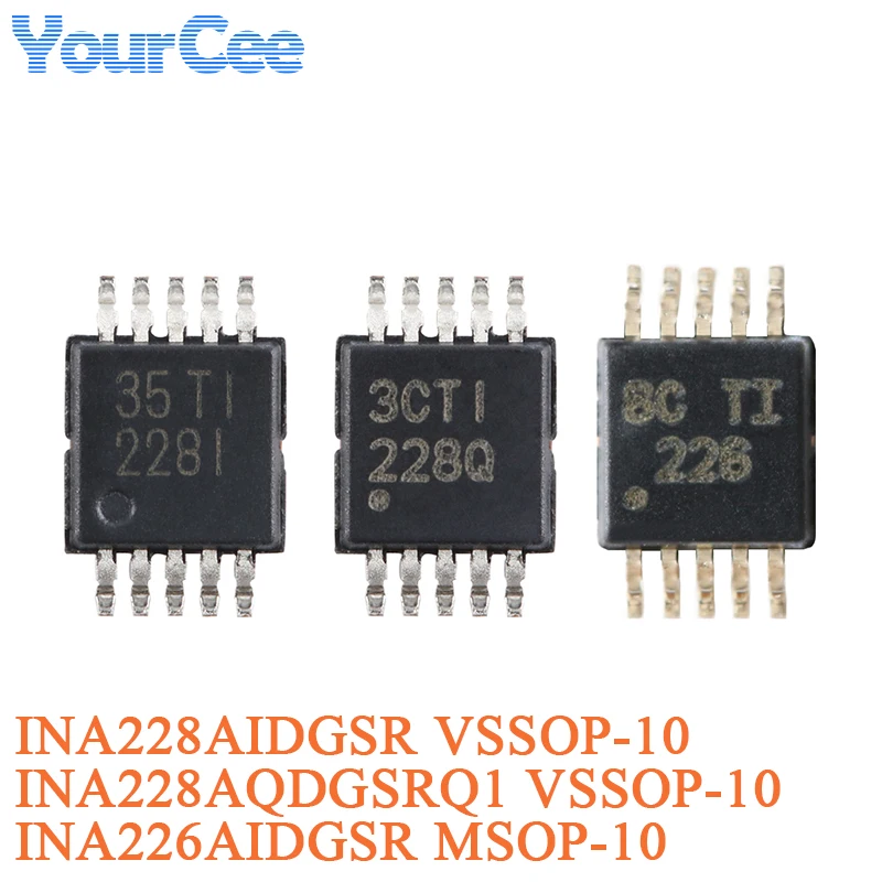 5 uds/1 pieza INA226AIDGSR AIDGSR INA226 MSOP-10 INA228AIDGSR INA228AQDGSRQ1 VSSOP-10 Chip de Monitor de potencia IC