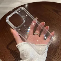 Funda Purpurina iPhone 16 15 14 Pro Max – Translúcida Brillante Premium