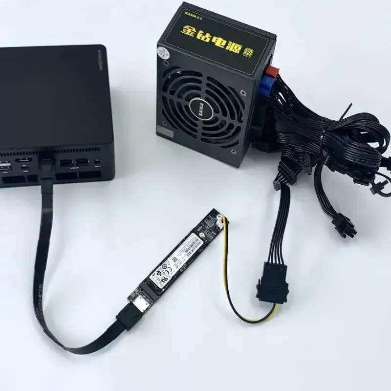 ADT nuevo 64Gbps para SFF-8611/8612 OCuLink a NVMe m-key 2230 2242 2260 2280 M.2 SSD tarjeta adaptadora PCIe 4,0x4 Gen 4 tarjeta convertidora - imagen 5