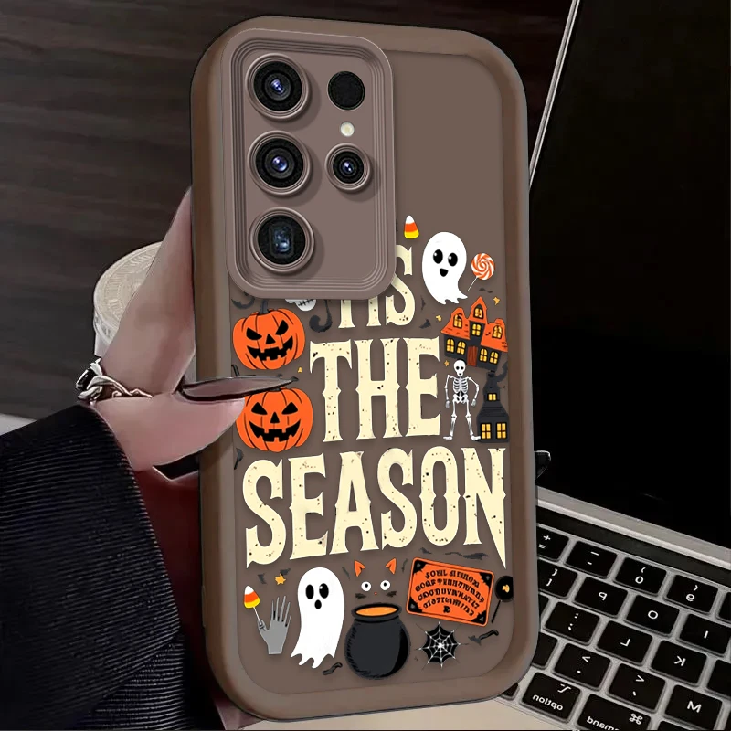 Funda con patrón de tema de Halloween para Samsung Galaxy S24 S23 S25 Ultra S22 S21 Plus FE A56 A36 A26 A16 A06 A15 A25 A35 A55 5G - imagen 5
