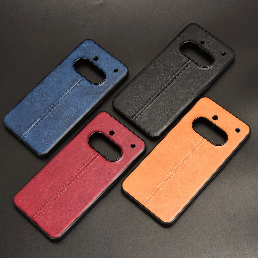 Funda con textura de cuero y tela cosida para Nothing Phone 3a Phone 3A Pro, Funda ligera, Fundas Capa - imagen 2