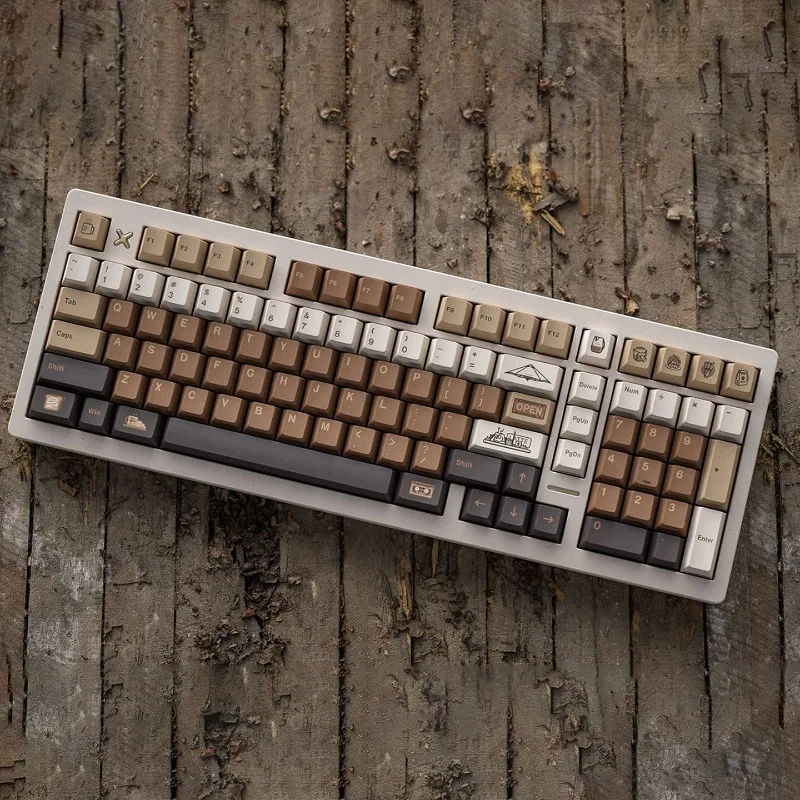 Juego de teclas con tema de café Latte, teclas de teclado con perfil de cereza de sublimación PBT personalizadas para accesorios de teclado mecánico, regalo - imagen 4