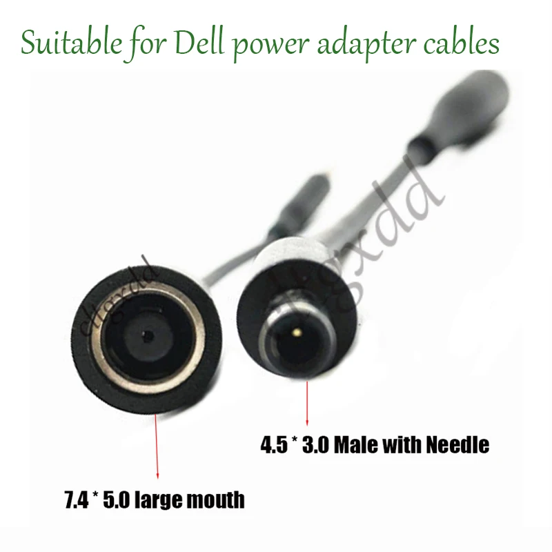1 pieza 4,5*3,0 macho con enchufe de aguja a 7,4*5,0 enchufe de boca grande adaptador de corriente CC adecuado para Cable Dell 7,4 a 4,5 7450 4530 - imagen 3