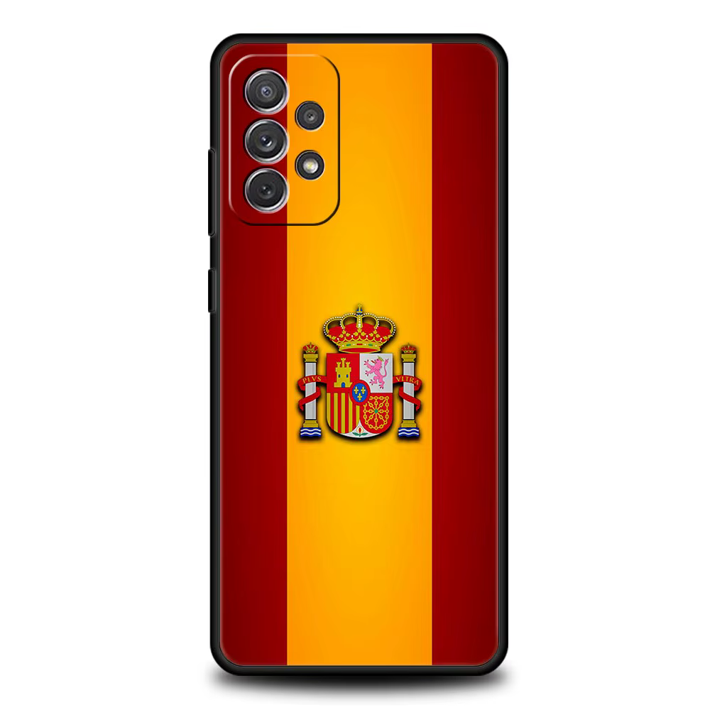 Funda para teléfono Samsung Galaxy A17 A15 A13 A51 A71 A41 A31 A21S A07 A03S A05 A35 A55 A23 A25 A33 A53 A73 5G con diseño de la bandera de España - imagen 3