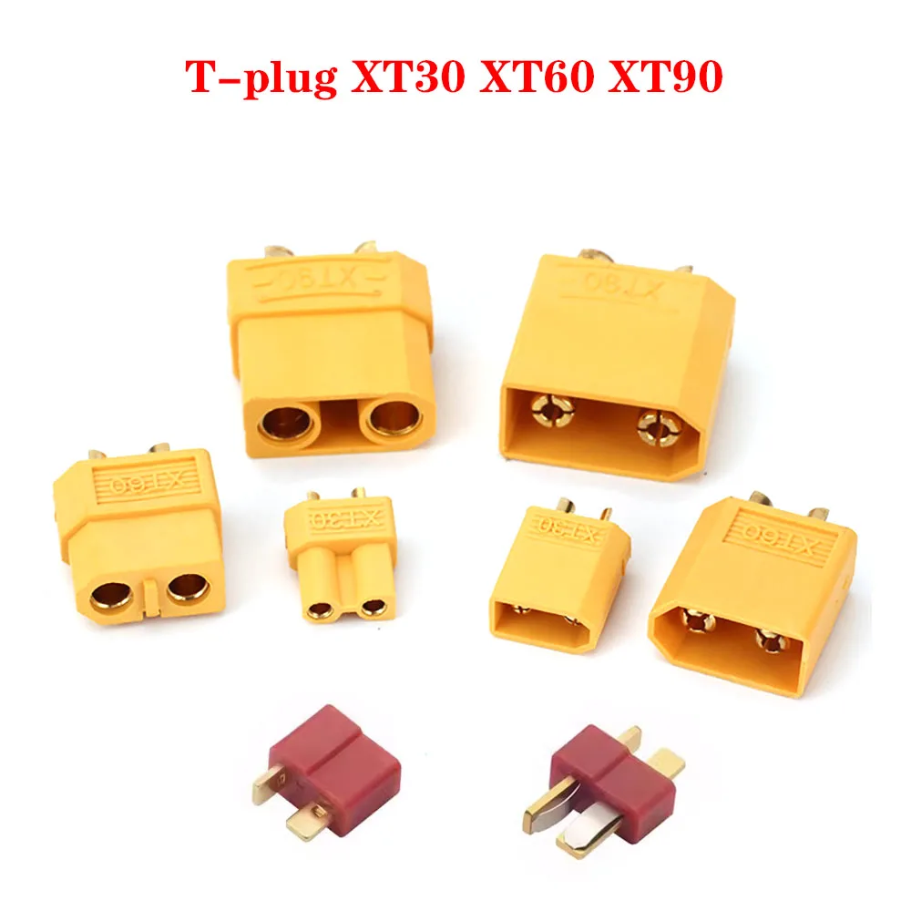 1-5 uds T-plug XT30 XT60 XT90 conector terminal de soldadura de cabeza de bala adecuado para RC batería de polímero de litio modelo de avión - imagen 3