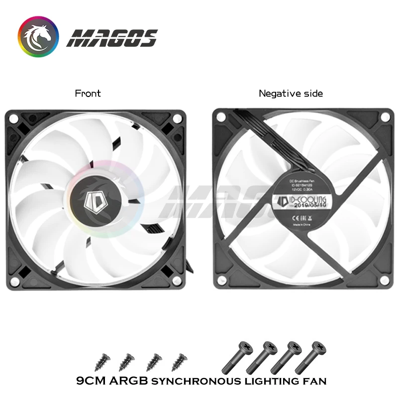 Ventilador de carcasa de ordenador, dispositivo de refrigeración Delgado, 9cm, RGB, PWM, 90mm, 4 pines, CPU, 5V, ARGB AURA SYNC, silencioso, PC Gamer, DIY Cabinet, 9015/9215 - imagen 3