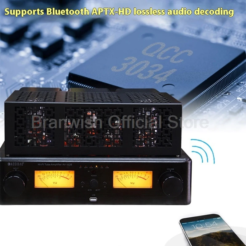 Amplificador de tubo de 150W, sistema estéreo HiFi de 4-8ohm, amplificadores Bluetooth, USB Coaxial óptico para subwoofer activo de cine en casa - imagen 2